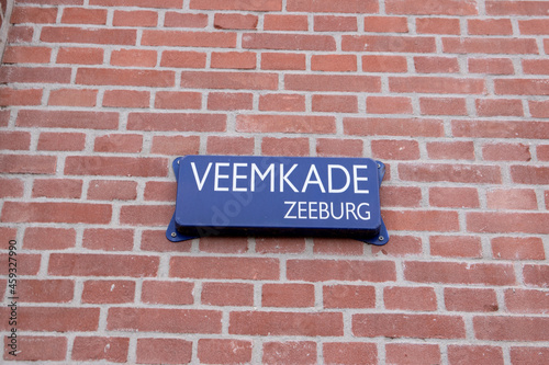 Street Sign Veemkade At Amsterdam The Netherlands 2021