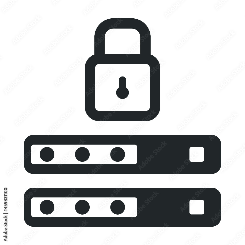 server lock icon design vector server lock icon design vector