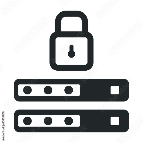 server lock icon design vector
