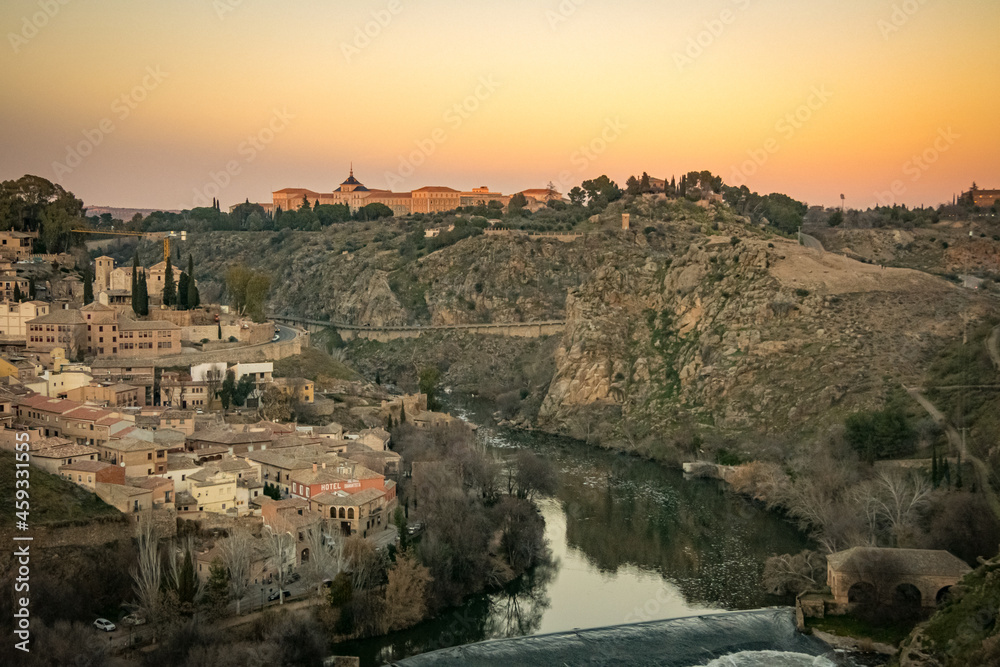 Sunset in the city of Toledo. February 2019 Spain