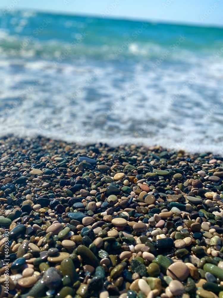 pebble beach and sea pebble beach and sea
