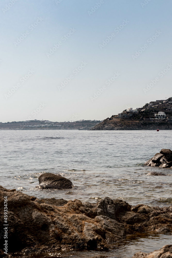 Rocks in the Water Along the Mykonos Coastline Rocks in the Water Along the Mykonos Coastline