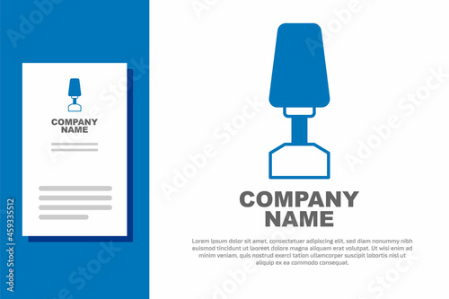 Blue Milling cutter for manicure icon isolated on white background. Apparatus for manicure. Manicure tools. Logo design template element. Vector