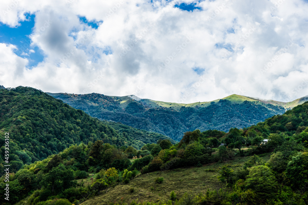 Caucasus mountain landscape in Georgia
