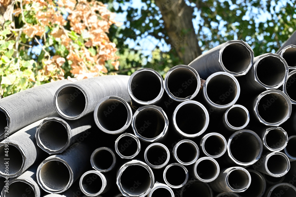 Stacked PVC pipe Stacked PVC pipe