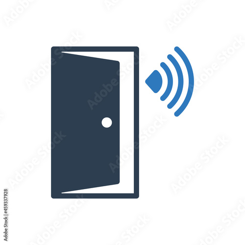 Smart door icon - wifi control door icon