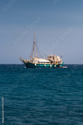 Boat in the Ocean in Mykonos