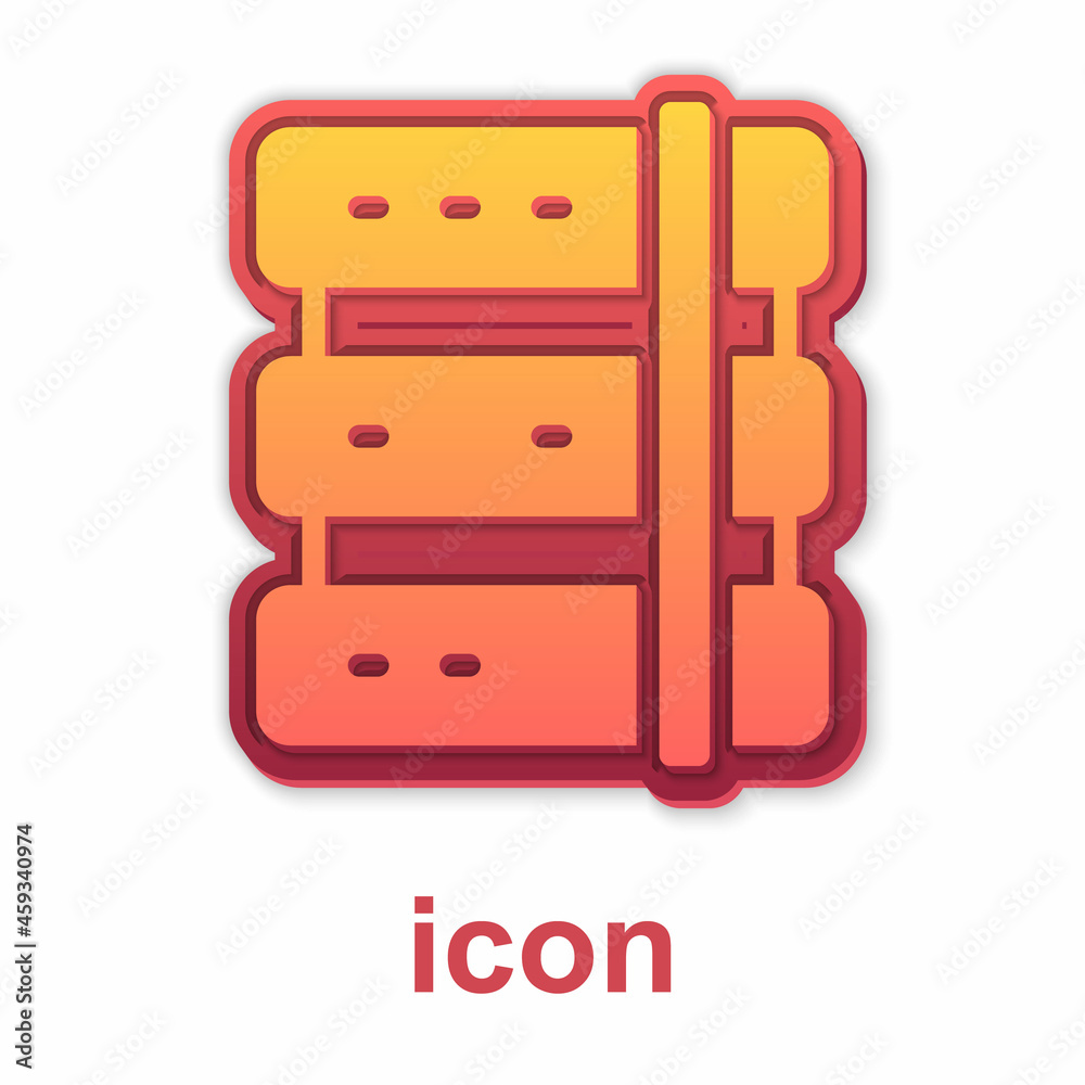 Gold Server, Data, Web Hosting icon isolated on white background. Vector Gold Server, Data, Web Hosting icon isolated on white background. Vector
