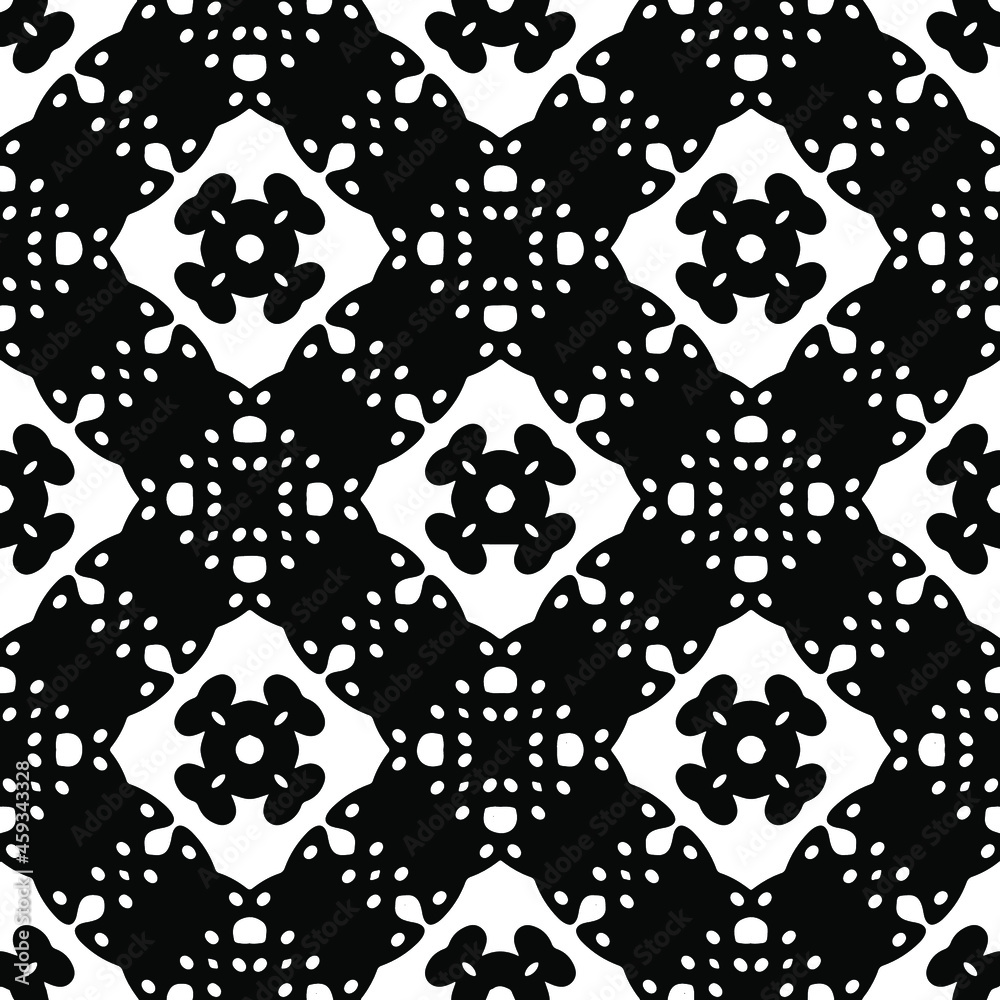 Seamless vector pattern in geometric ornamental style. Black ornament. Seamless vector pattern in geometric ornamental style. Black ornament.