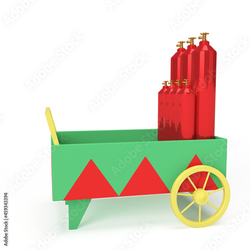 3D party cart with gas tank