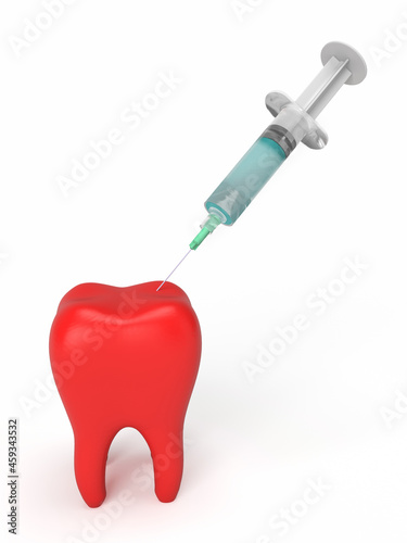 3D Tooth with syringe
