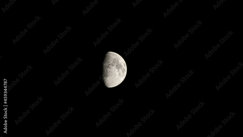 Moon close up on a beautiful warm summer night