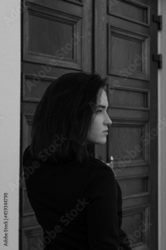 Free Download woman looking out window - GFXLoad