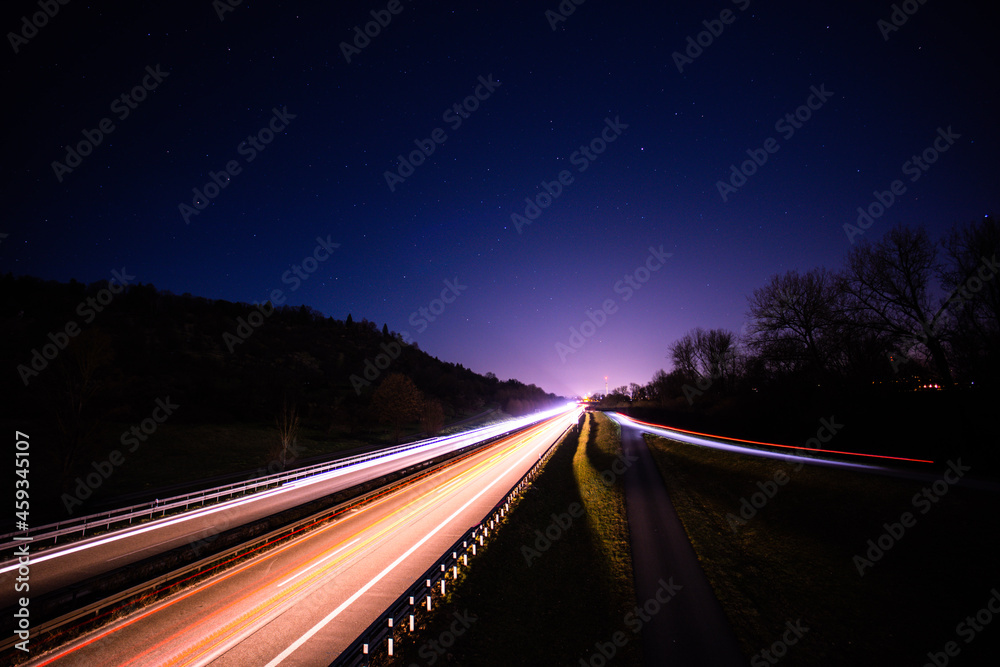 highway at night highway at night