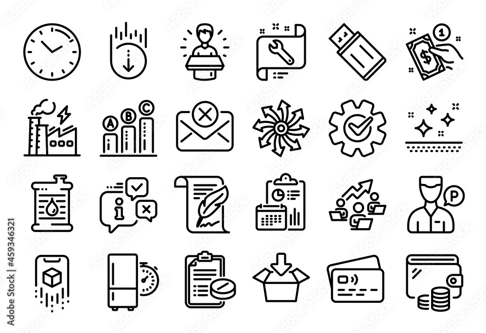 Vector set of Feather, Augmented reality and Medical prescription line icons set. Calendar report, Money wallet and Credit card tag. Clean skin, Electricity factory and Graph chart icons. Vector Vector set of Feather, Augmented reality and Medical prescription line icons set. Calendar report, Money wallet and Credit card tag. Clean skin, Electricity factory and Graph chart icons. Vector
