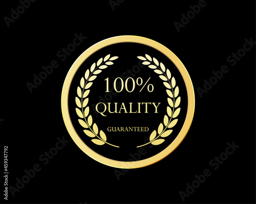 Gold medals, quality awards with laurels.