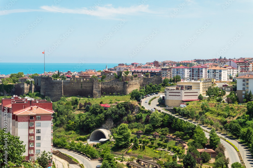 Beautiful city panorama of the ancient Turkish city of Trabzon