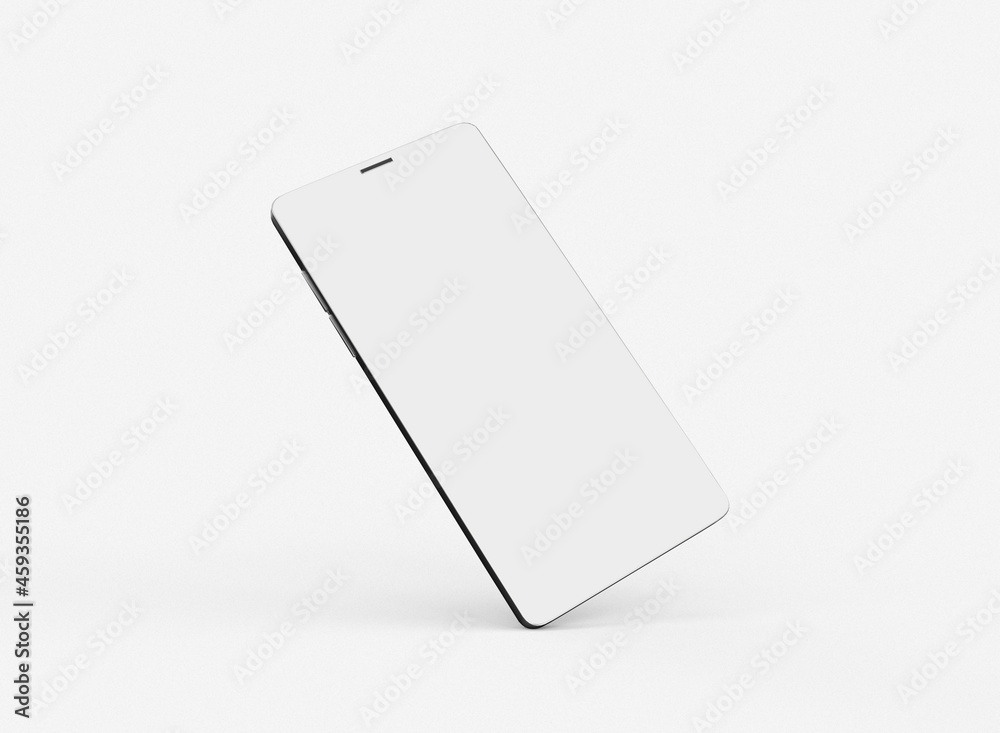 3d Smartphone Screen Mockup Levitating 3d Smartphone Screen Mockup Levitating