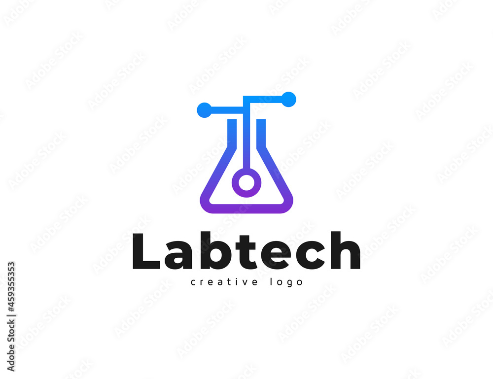 Laboratory symbol and technology logo design concept Laboratory symbol and technology logo design concept