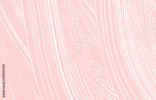 Grunge texture. Distress pink rough trace. Glamoro