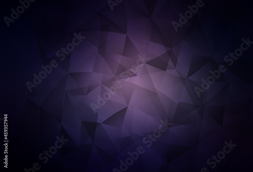Dark Purple vector background with triangles.