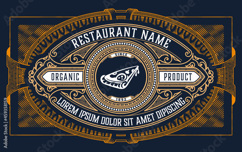 Western card with vintage style