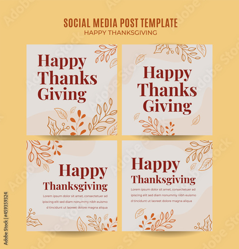 Autumn square banner template. Promotional banner for social media post, web banner and flyer