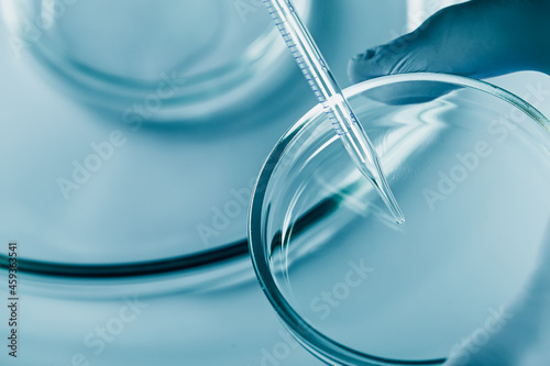 abstract laboratory medical background. petri dishes, test tubes