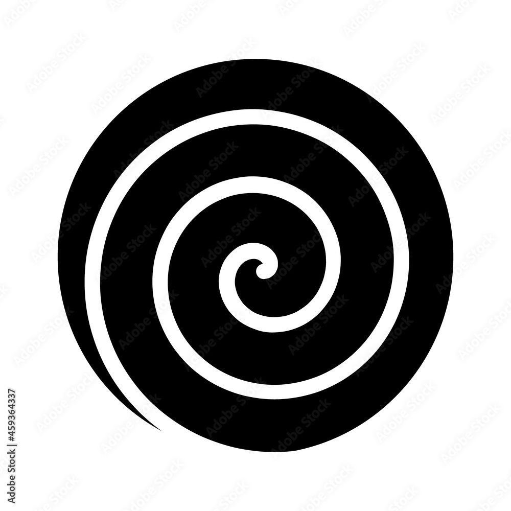 Danish swirl snail pastry flat vector icon for food apps and websites