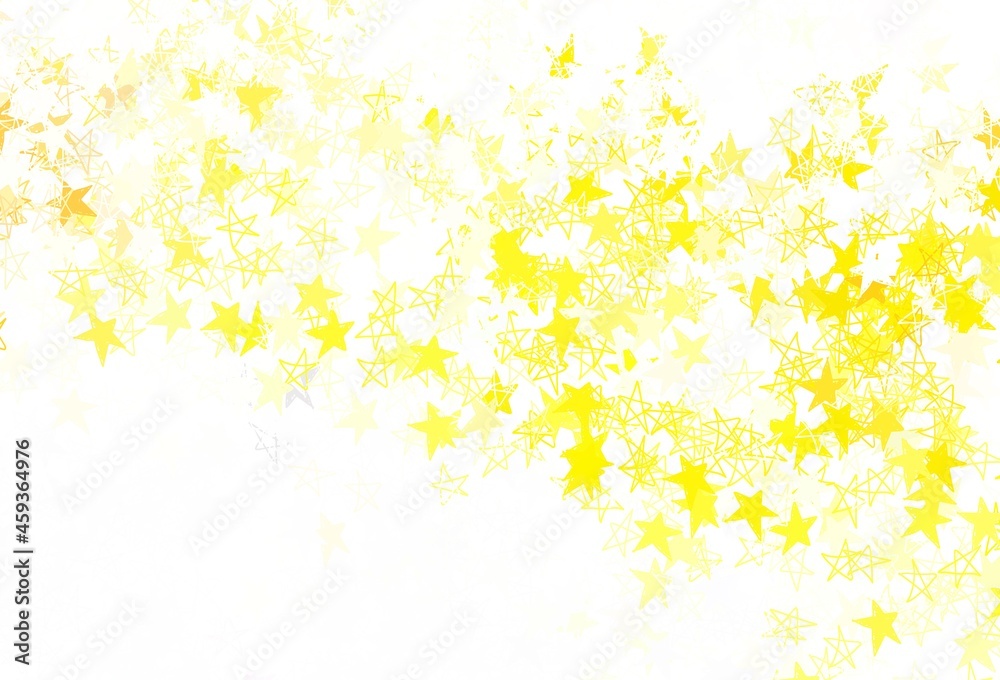 Light Yellow vector template with sky stars. Light Yellow vector template with sky stars.