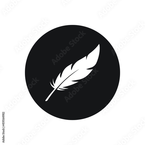 Feather icon design isolated on white background