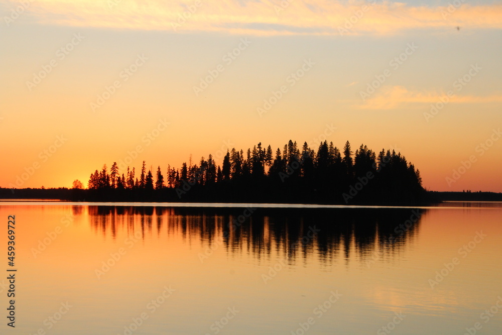 Fototapeta premium Pastel Island, Elk Island National Park, Alberta