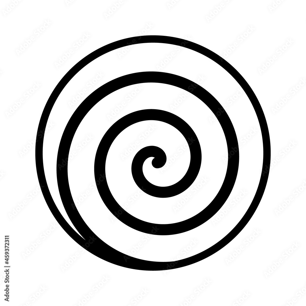 Danish swirl snail pastry line art vector icon for food apps and websites Danish swirl snail pastry line art vector icon for food apps and websites