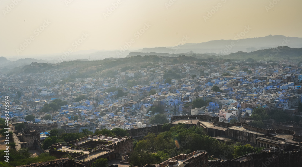 Old Town of Jodhpur (India) in Blue Hues