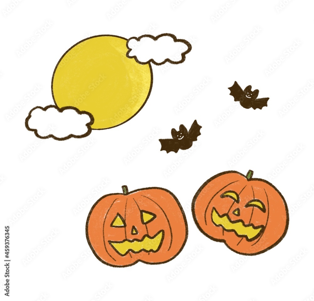 ハロウィン かぼちゃ 手描きイラスト Stock Illustration Adobe Stock