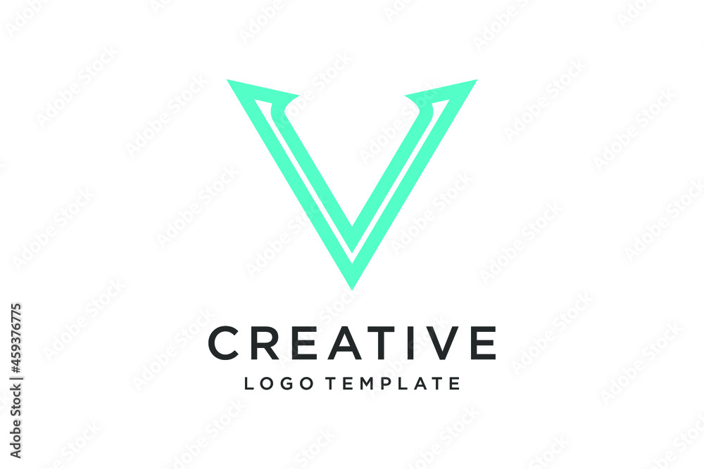 Luxury Letter V Modern Logo Tech Design Luxury Letter V Modern Logo Tech Design