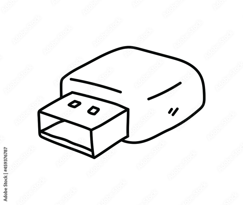 Flashdisk doodle, a hand drawn vector doodle of a USB flashdisk for data transfer. Flashdisk doodle, a hand drawn vector doodle of a USB flashdisk for data transfer.