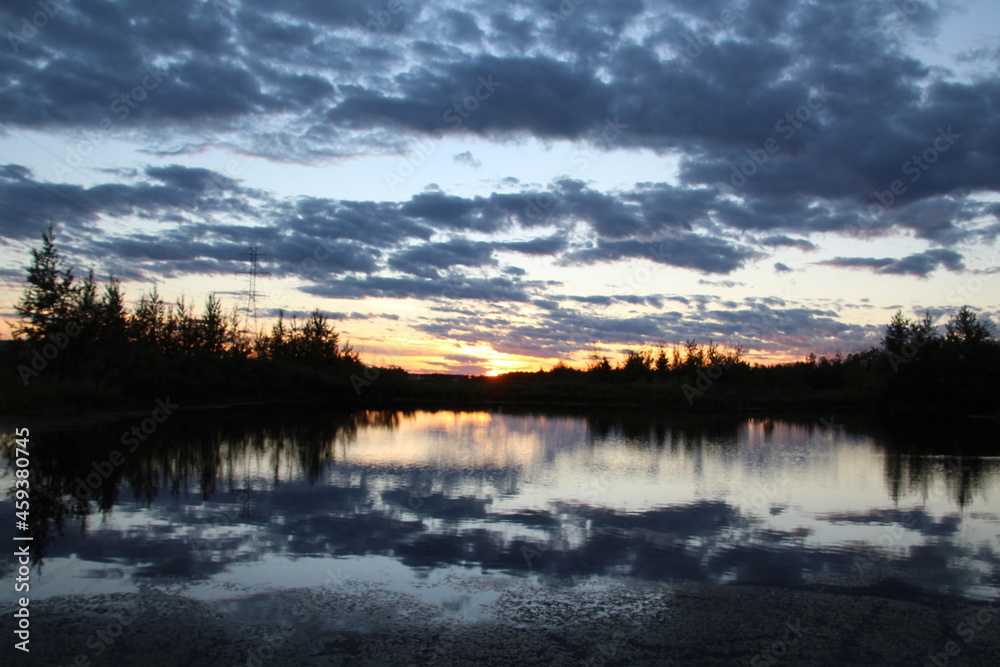 Dusk On The Water, Pylypow Wetlands, Edmonton, Alberta