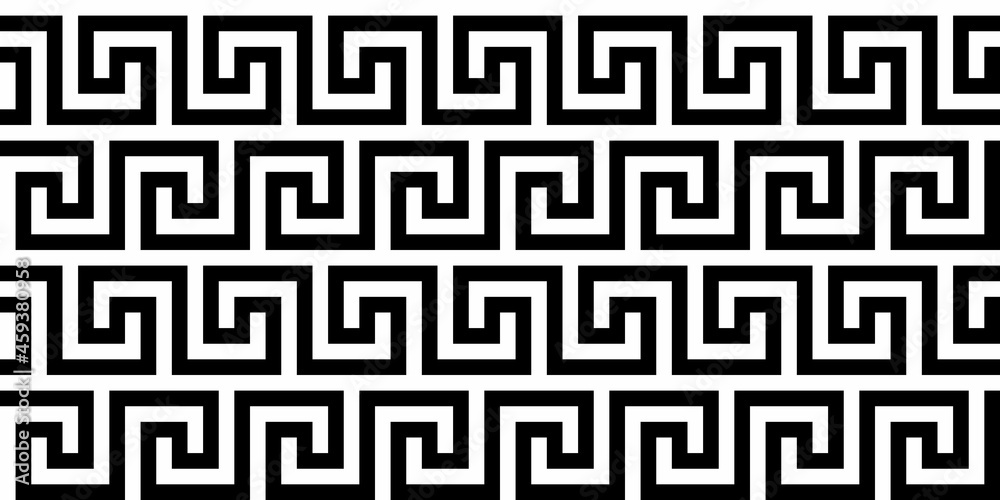 Greece ancient ornament. Meandr seamless pattern. Endless mosaic. Vector illustration.