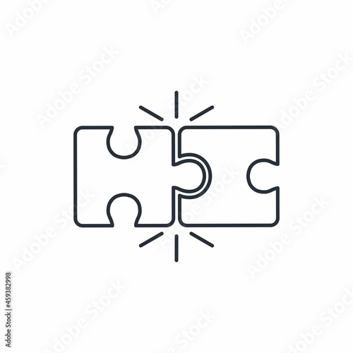 Completed process. Perform instruction,prescription. Vector linear icon isolated on white background.