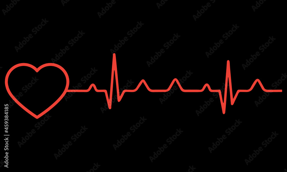 Heart Beat Vector Illustration 