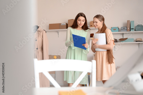 Female business owner and s...