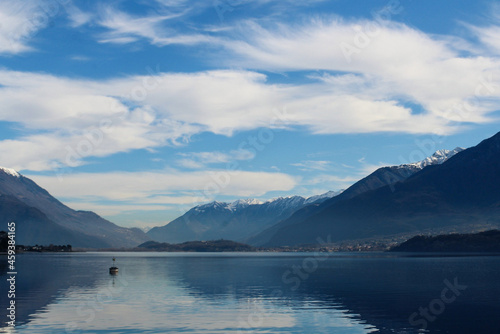 lake and mountains