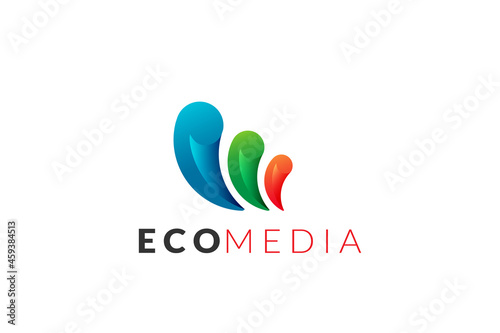 MOTION LEAF LOGO DESIGN TEMPLATE, VECTOR LOGO ILLUSTRATION FOR MEDIA. FILMMAKER, FLORIST,FLORAL,FAUNA,FOREST, MEDICALS,HEALTH CARE,FITNESS,YOGA, TREATMENT, CLINIC,DOCTOR