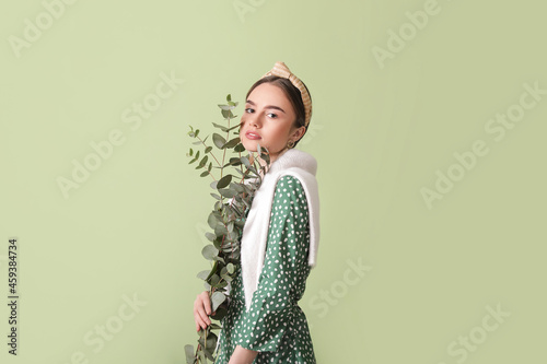 Beautiful young woman with ...
