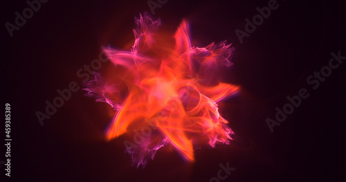 3D rendering abstract multicolor fractal light background