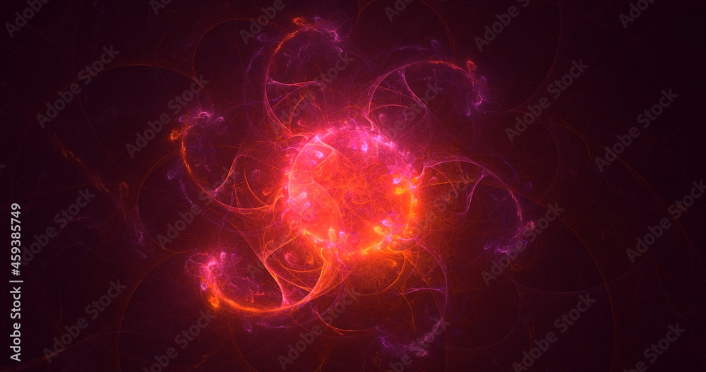 3D rendering abstract round light background