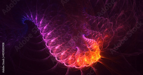 Wallpaper Mural 3D rendering abstract colorful fractal light background Torontodigital.ca