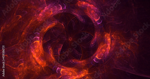 3D rendering abstract round light background