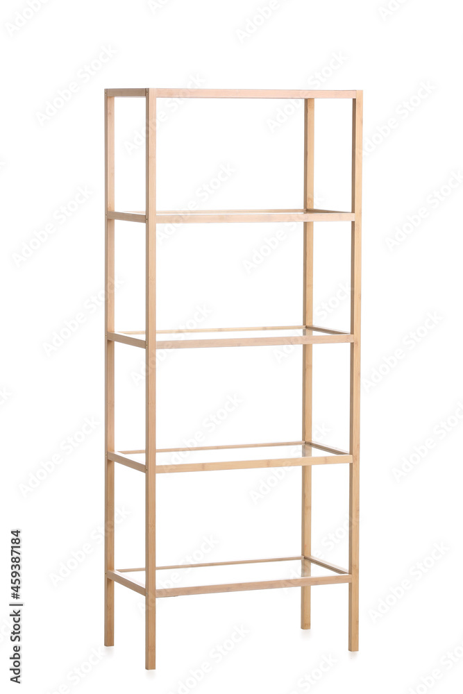 Empty bookcase on white background Empty bookcase on white background